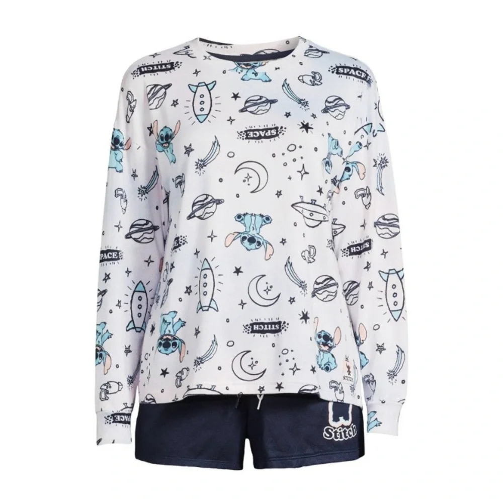 NWOT womens Disney stitch pajama short set - Picture 3 of 9